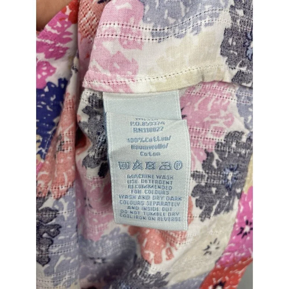 Boden Multicolor Floral Pointelle Knee Length Cotton‎ Scoop Neck  Dress Size 10R - Picture 3 of 6